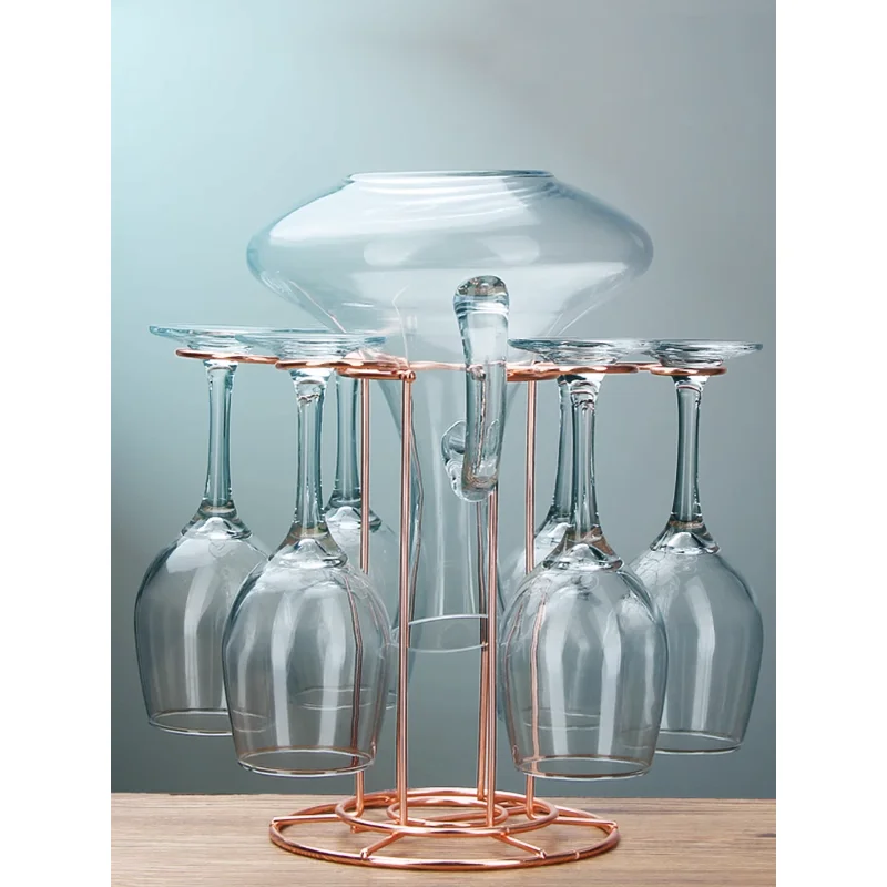 Red Wine Wine Decanter Bracket All-in-One Rack Wrought Iron Upside down Red Wine Glass Rack