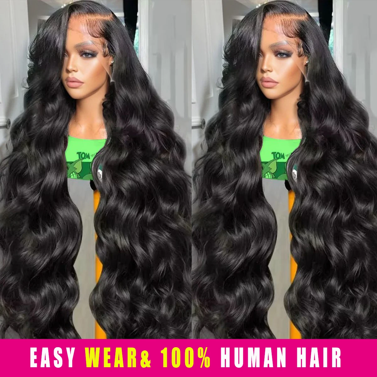 

40 Inch 250 Density Body Wave 13x6 Hd Lace Frontal Wig Human Hair 360 Brazilian Pre Plucked Lace For Women 13x4 Lace Front Wigs