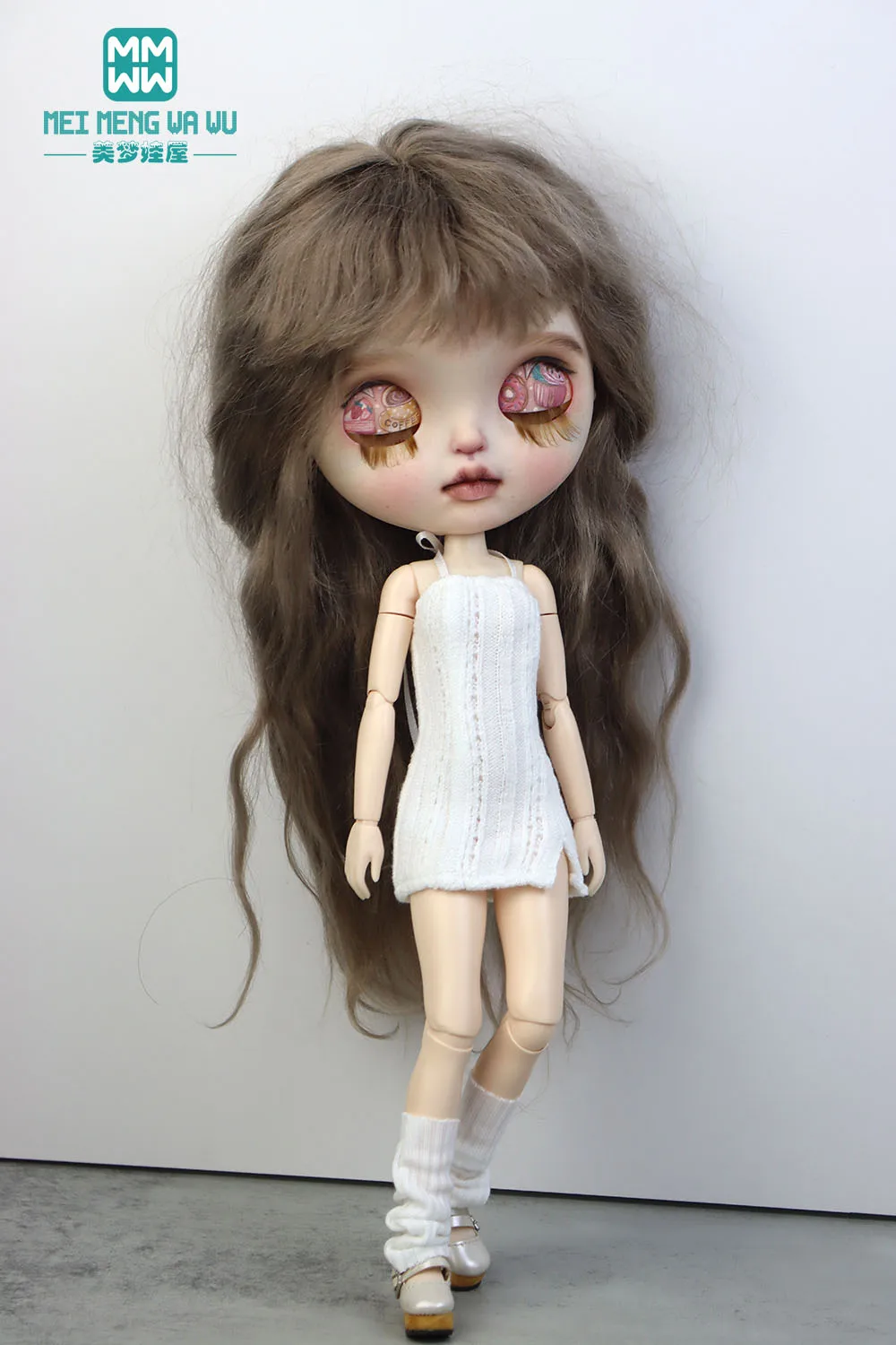 

Одежда для куклы, модный свитер с воротником-слинг, подходит для 28 см Blyth Azone OB22 OB24, подарок для девочки