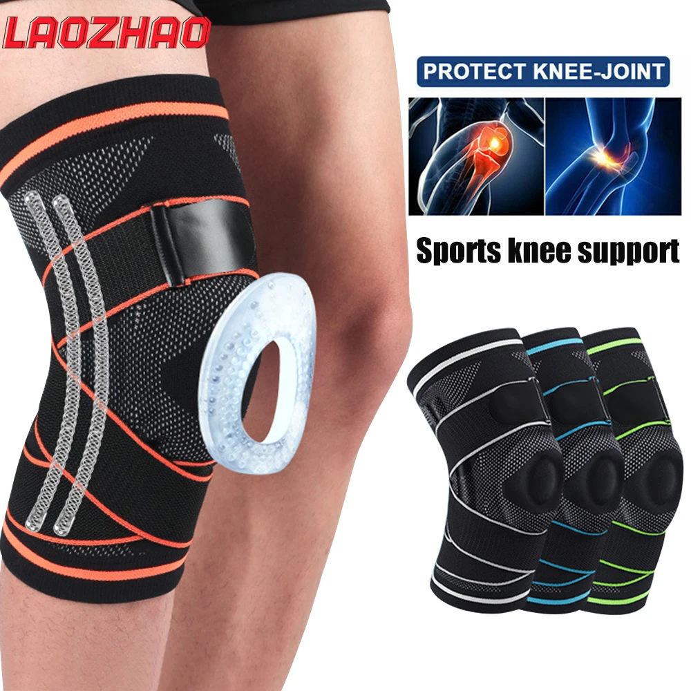 1Pcs Pressurized Knee Pads Kneepad Elastic Bandage Knee Support Protector for Fitness Sport Running Arthritis Muscle Joint Brace