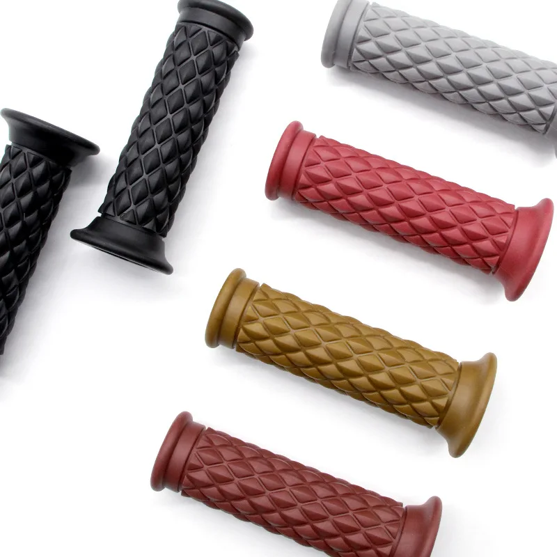 Universal Cafe Racer Motorcycle 7/8'' Retro Vintage Hand Grip Handlebar Grips for Honda Suzuki Kawasaki Triumph Royal Bobber