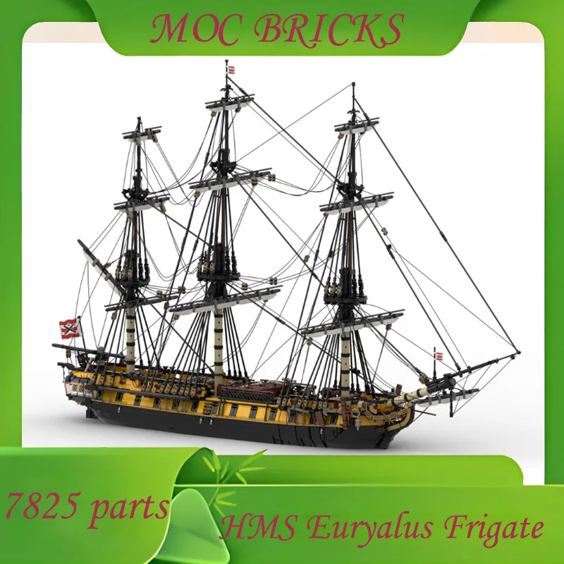 맞춤형 3233PCS MOC HMS 유리알루스 프리깃 모델 기술 DIY 조립 어린이 장난감 생일 크리스마스 선물