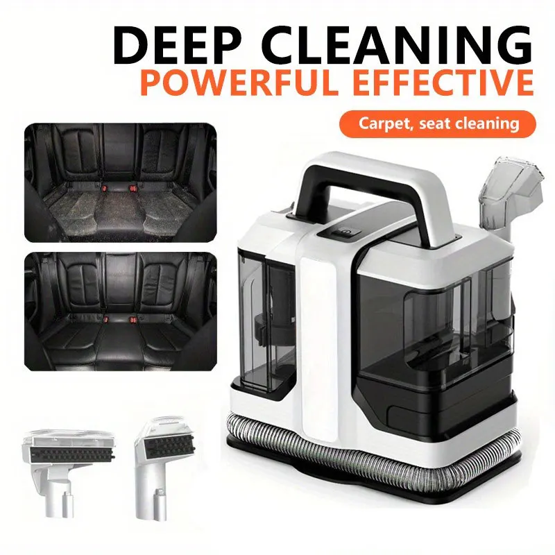 450W Handheld Carpet Cleaner Handheld 15Kpa Corded Spot Clean Machine Wet Fabric Carpet Sofa Cleaning Pet Portable Car