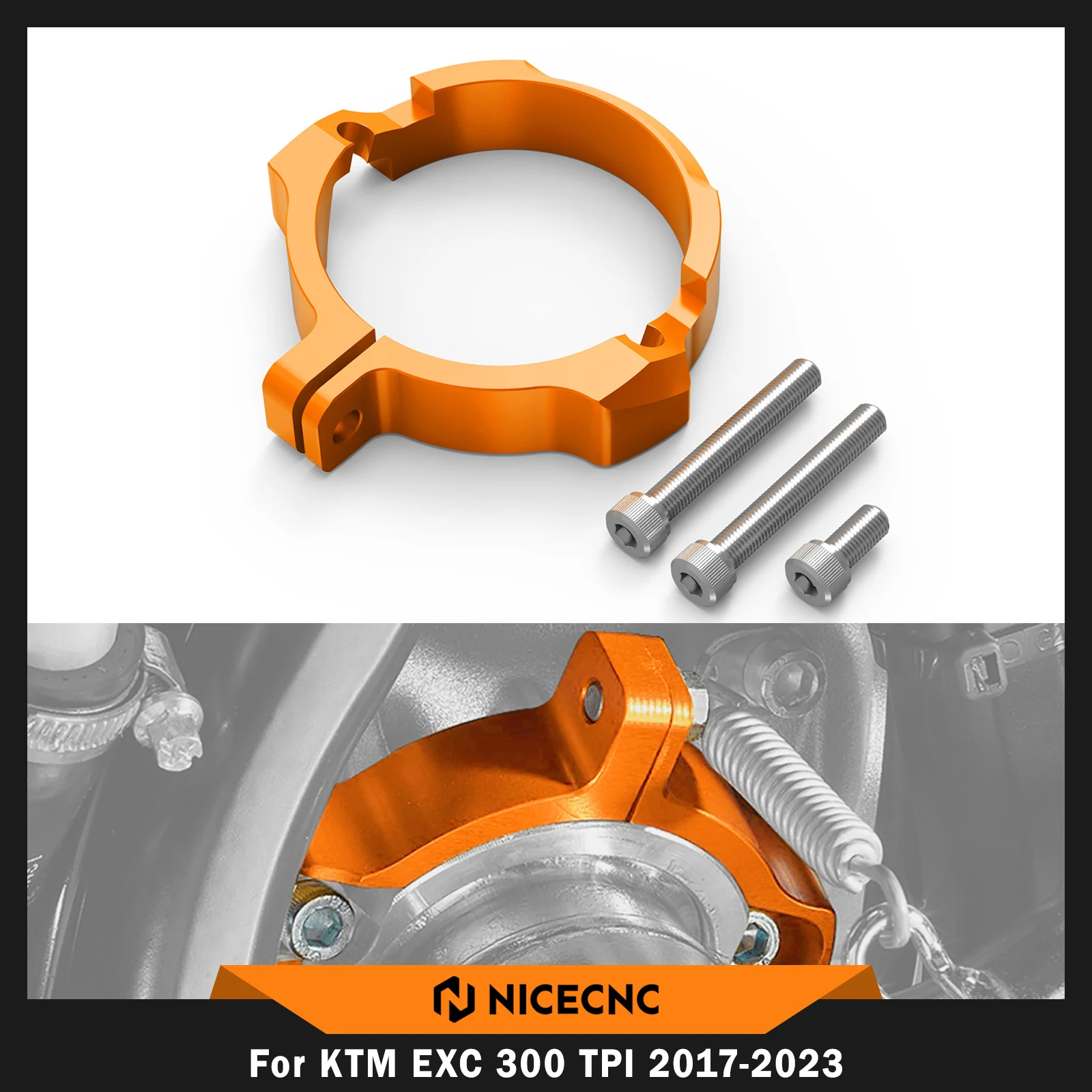 For KTM 2017-2023 EXC 300 TPI XCW 300 250 Exhaust Flange Guard EXC 300 SX 250 XC 300 Six Days TPI 2017-2022 For GasGas EC 300