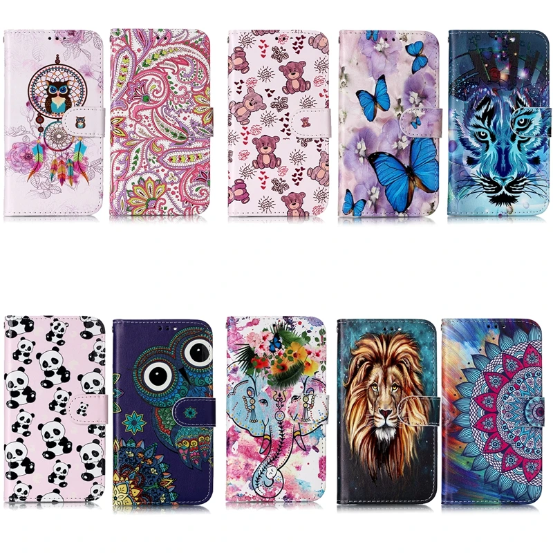 For TCL 40 SE Luxury Magnetic Leather Flip Case For TCL 40 SE TCL 403 TCL 405 406 408 Capa Painted Wallet Bag Phones Cover Coque