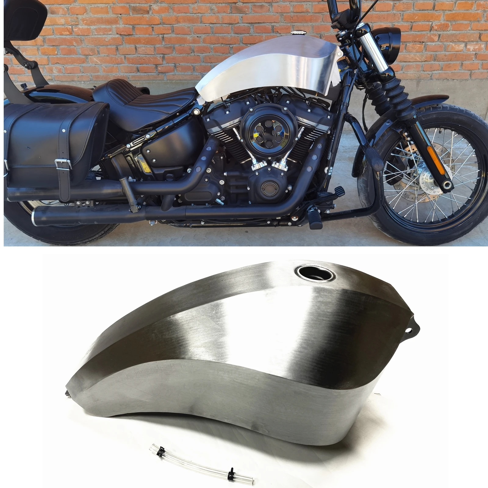 

20л серебряный бензиновый топливный бак для Harley Davidson Softail 2018-2019 2020 2021 2022 2023