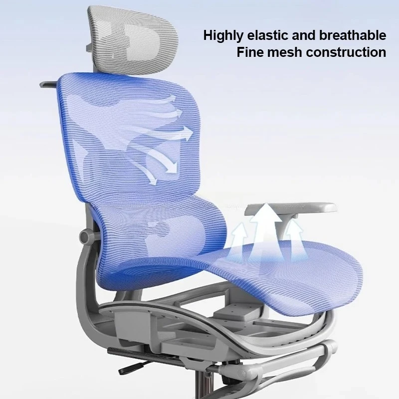 Breathable Wear-resistant Mesh Office Chair with Headrest and Lumbar Support Computer Chairs Gamer Home Swivel Chair with Wheels