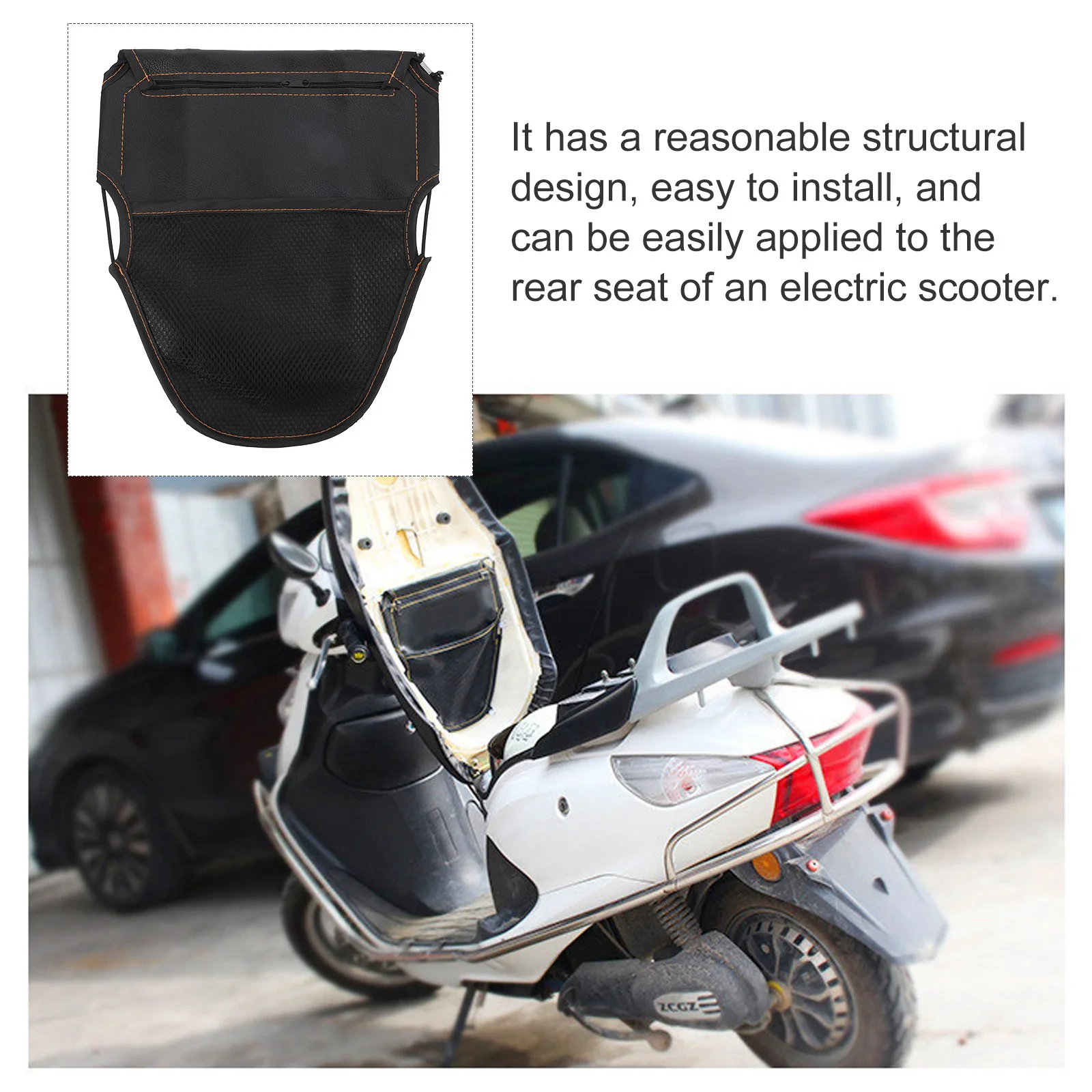 

1Pcs Premium Electric Scooter Seat Bag Spacious Tail Pouch Secure Mounting Resistant Ideal for Daily Commute Use