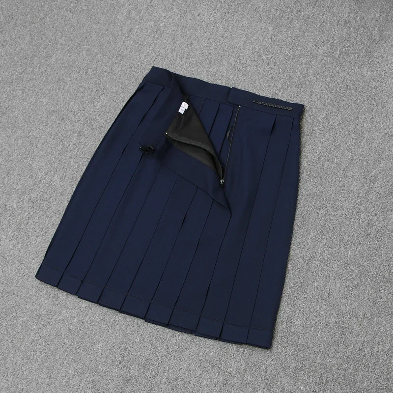 Abiti da scuola giapponese Abito da marinaio Gonna a pieghe tinta unita Uniformi Jk College Costume da scuola media Nero Blu Grigio 43-80 cm di lunghezza