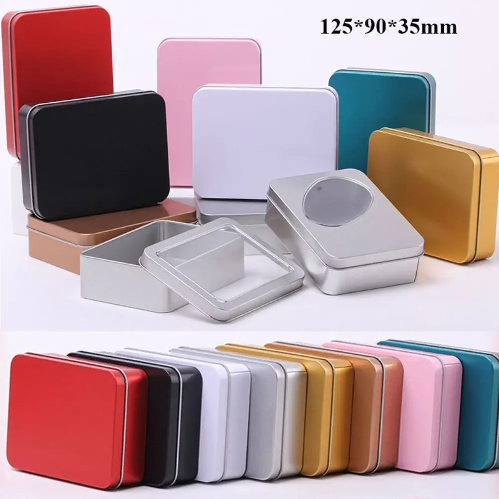 Mini Metal Box Candle Jars Small Aluminum Tin Jar Storage Case Organizer for Nail Cosmetic Container Refillable Bottles Tea Cans