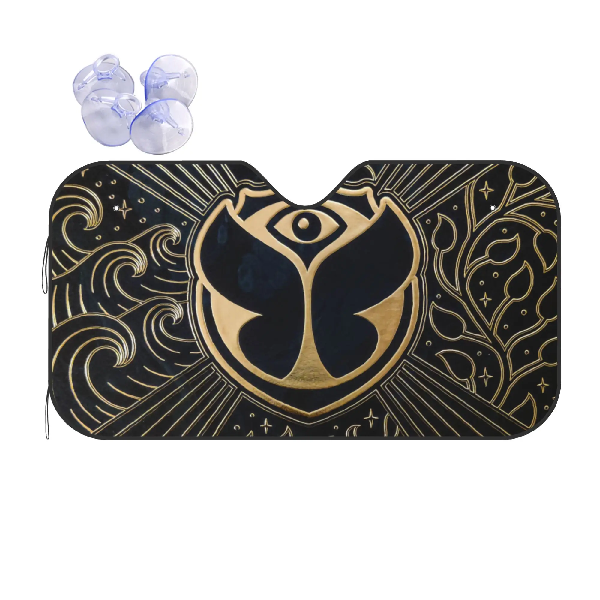 Car Front Windshield Sun Visor Tomorrowland Party Electronic Dance Festival UV Protection Sun Shade Covers Car Solar Protection