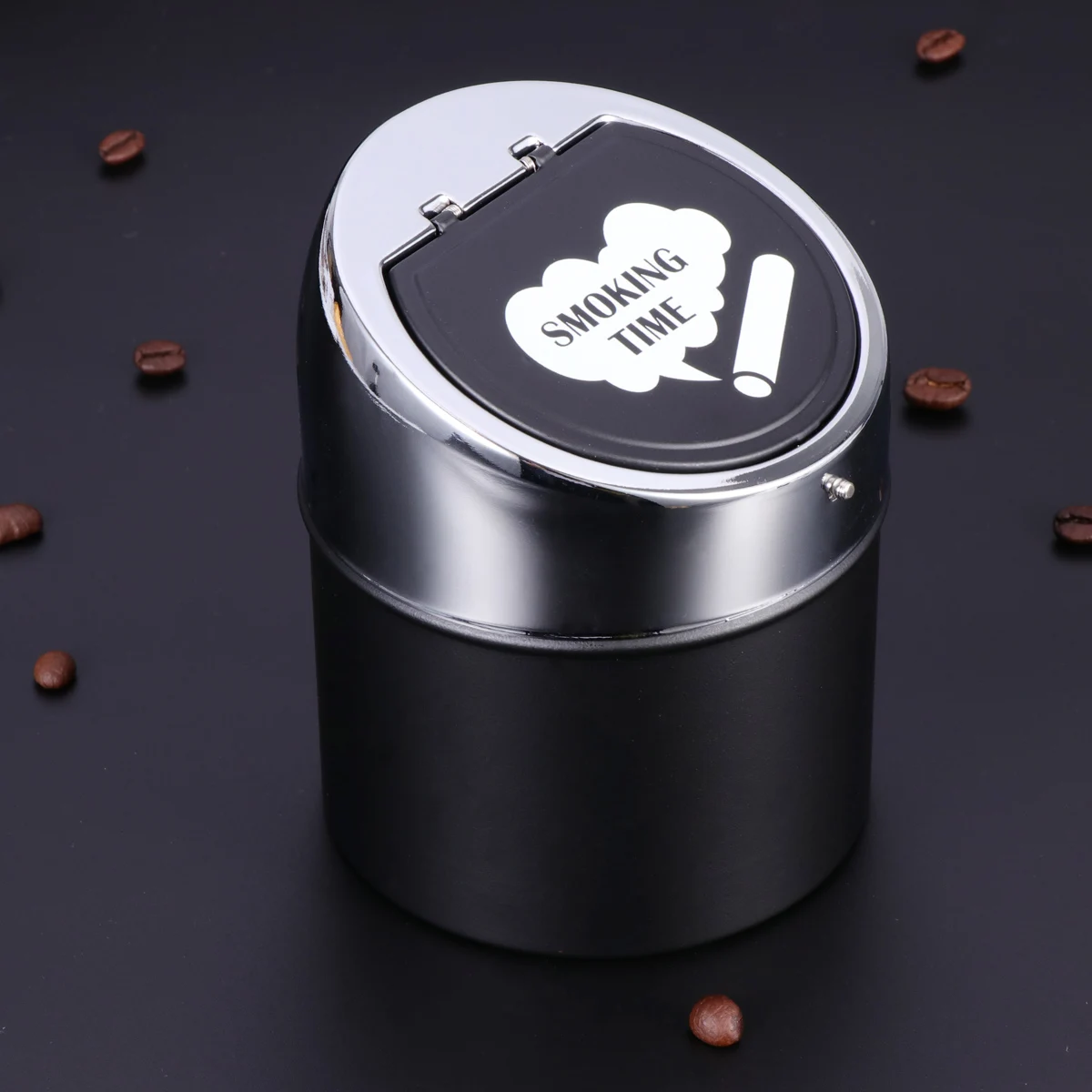 

Stainless Steel Mini Portable Ashtray With Lid Modern Desktop Cigarette Holder For Home Office Bar Cafe Hotel Restaurant Party