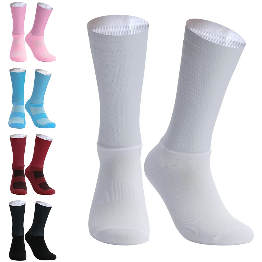 

Team Gel Aero Bike 2024 Cycling Socks Silica New Summer Non-slip Breathable Pro Racing Sports Socks Men Women Calcetines Ciclism