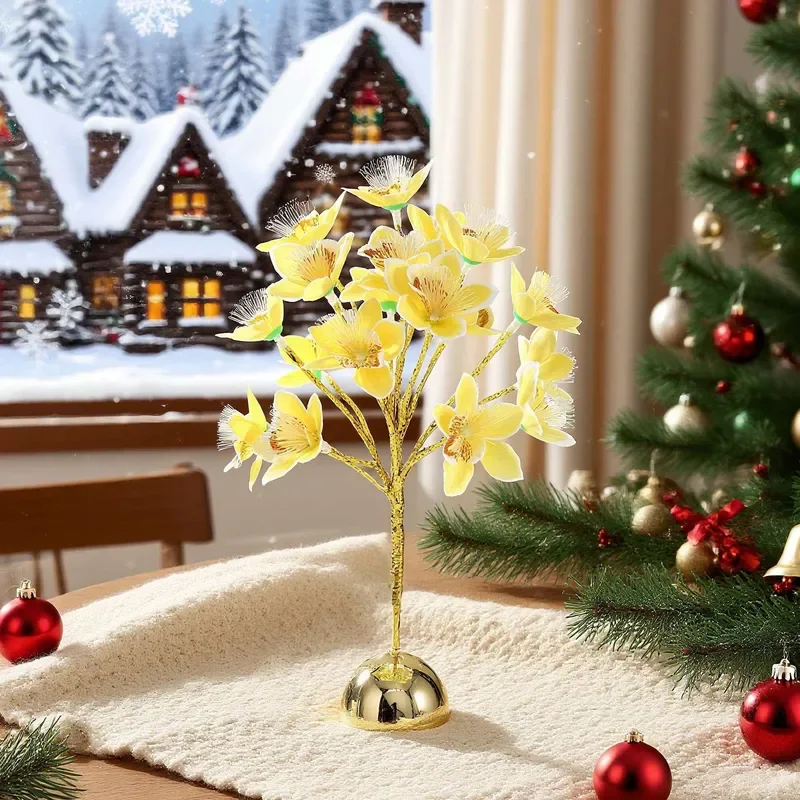 Ginkgo biloba living room lamp stair lamp light luxury national style villa hotel restaurant high-end table lamp ornament