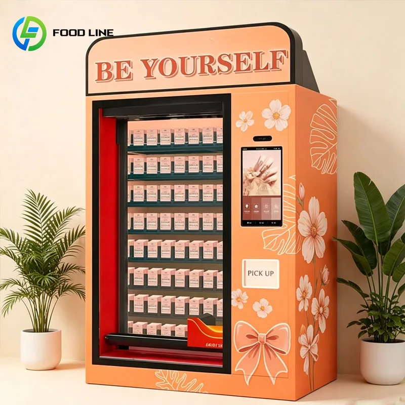 Cosmetic Vending Machine Nail Art Beauty Machine Automatic Self Service With Touch Screen Cashless Payment System Customized
