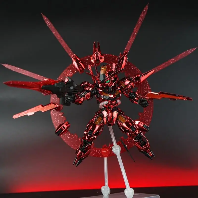 SUPA MGSD Gunpla Aerial Electroplated Chinese Red Assembly Model Kit Action Figure With Halo Effect Parts collectible Toy Gifts view 2