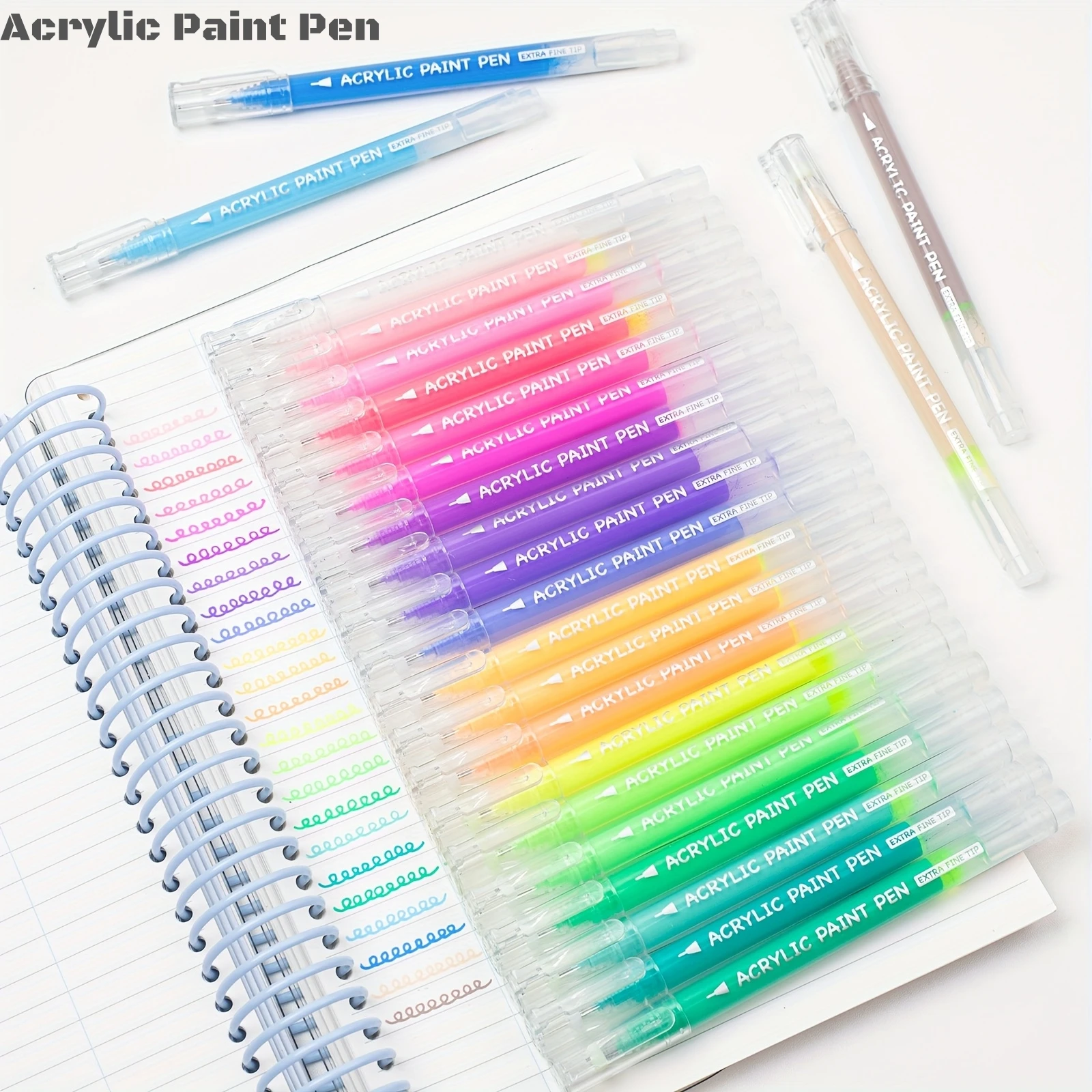 

8pcs Neon Colors Acrylic Gel Pens for Drawing, 24 Colors Gel Paint Pens Ultra Fine ST Point 1.0, for Painting Art Marker A7873