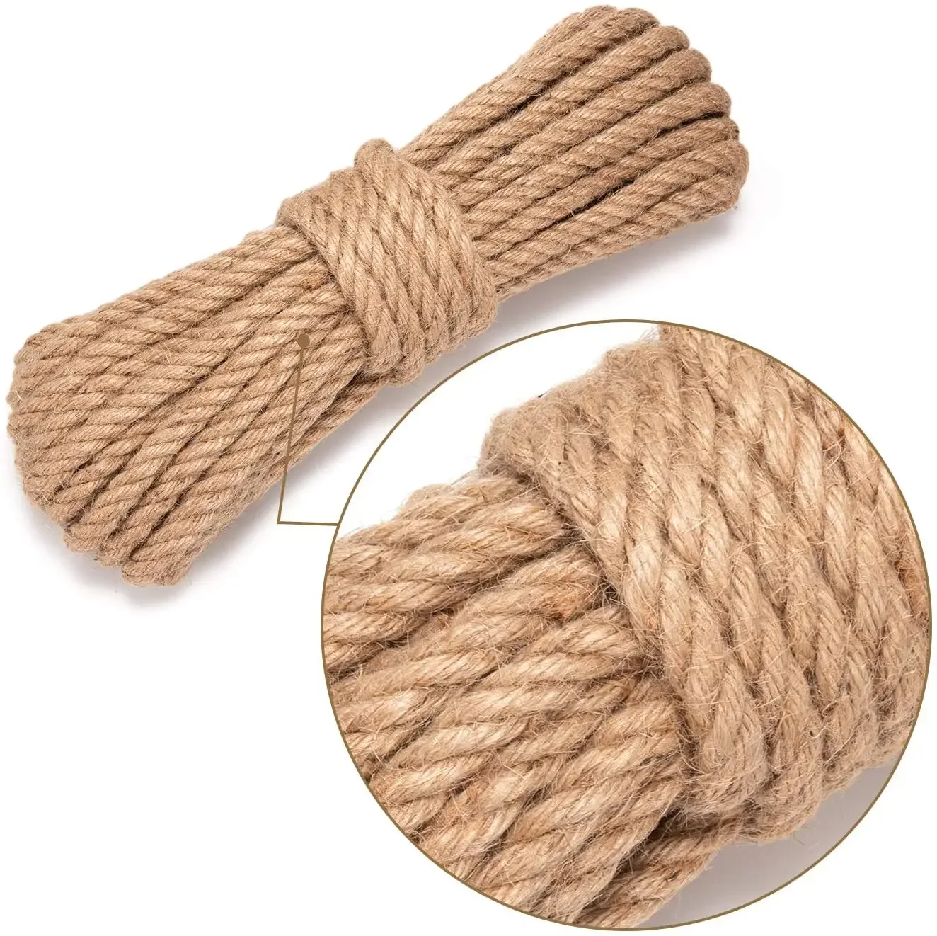 1-14mm Natural Vintage Jute Rope Cord String DIY Basket Cat Pet Scratching Handmade Crafts Gift Wrapping Gardening Wedding Decor