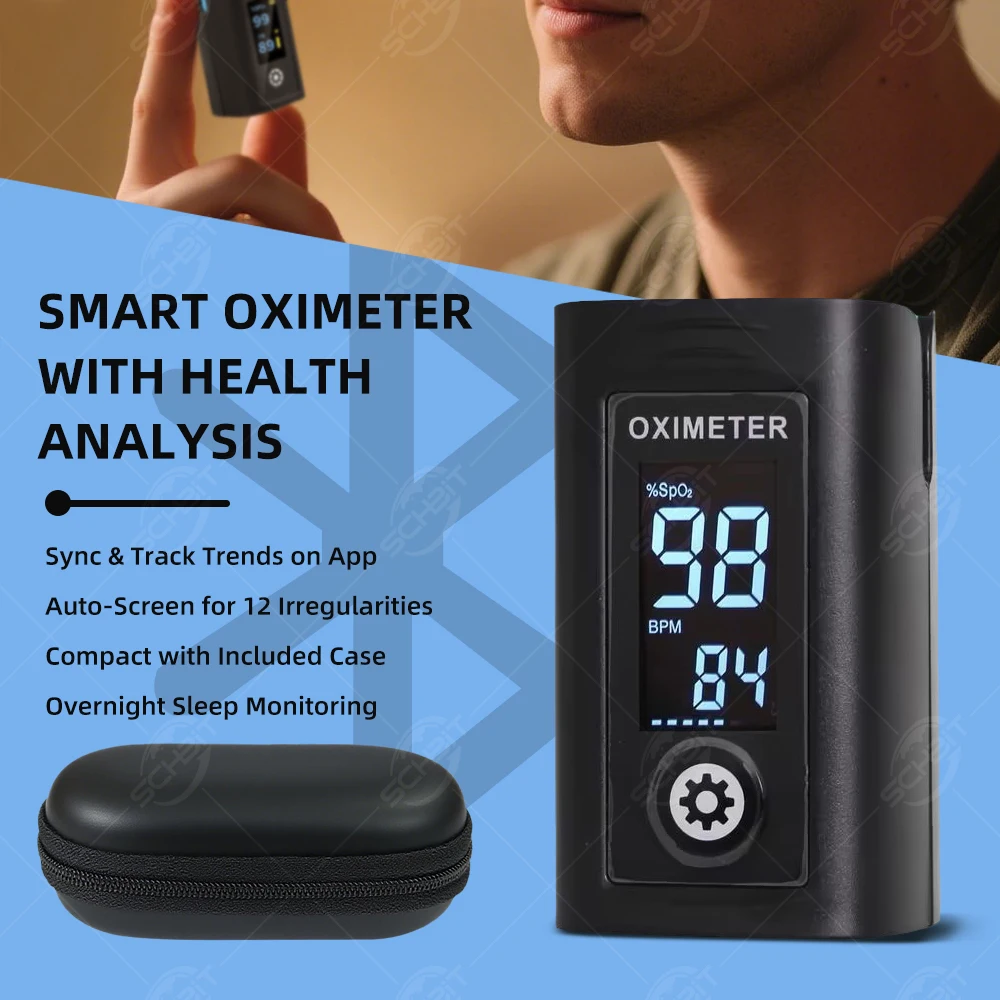 

Portable Fingertip Pulse Oximeter for Blood Oxygen Saturation Measurement Medical Monitoring Device with LED Display