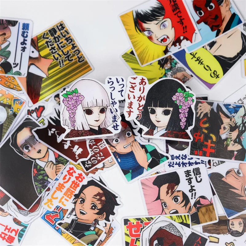 40PCS Anime Stickers DIY Scrapbooking Journal Base Collage Mobile Computer Diary Happy Plan Decoration Stickers