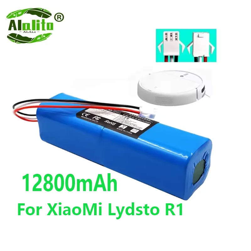 Replacement For XiaoMi Lydsto R1 Roidmi Eve Plus Viomi S9 Robot Vacuum Cleaner Battery Pack Capacity 12800mAh Accessories Part