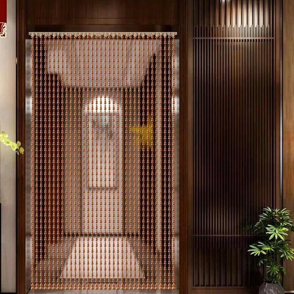 50pcs Wooden Beads Natural Home Door Curtain Bead Decor Decor Hotel Teahouse Curtains Privacy Smooth Surface Treatment