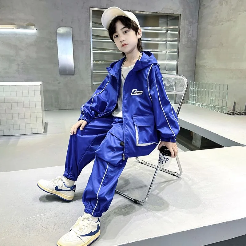 

Hoodies Set Coat Boys Outfit Korean Children's Clothing 2025 Costume Kids Clothes 7 8 Years 11 Sweatshirt Men's Sets Winter Boy
