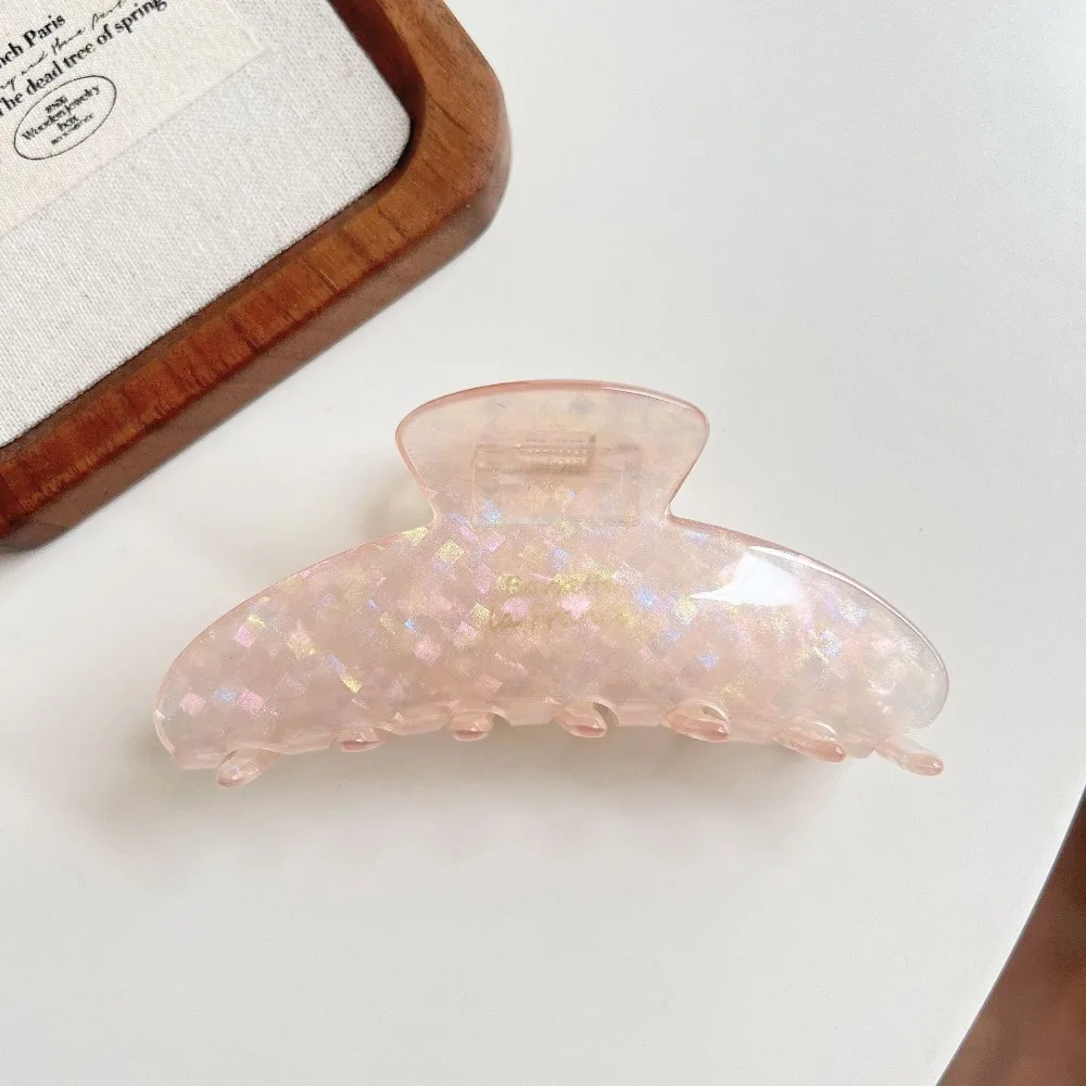 

Cute Fresh Acetate Hair Claw Stripe Acetic Acid Irregular Pattern Shark Clip Geometry Headwear Flower Hair Claw Streetwear