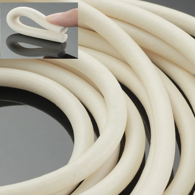 1mm-25mm Foam Silicone Rubber Cord Round Sponge Seal Strip Waterproof Soundproof 1-100m Customizable
