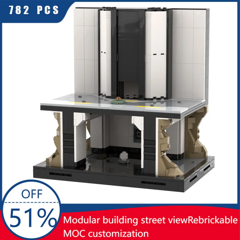 

Новый 782 шт. MOC кинозвезда космическая битва Halo Infinite- Live Fire Base Building DIY модель архитектура сборка модель игрушка в подарок