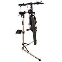 Foldable Bicycle Repair Stand Aluminum Alloy Bike Repair Maintanance Frame Height Adjustable Bike Storage Parking Rack