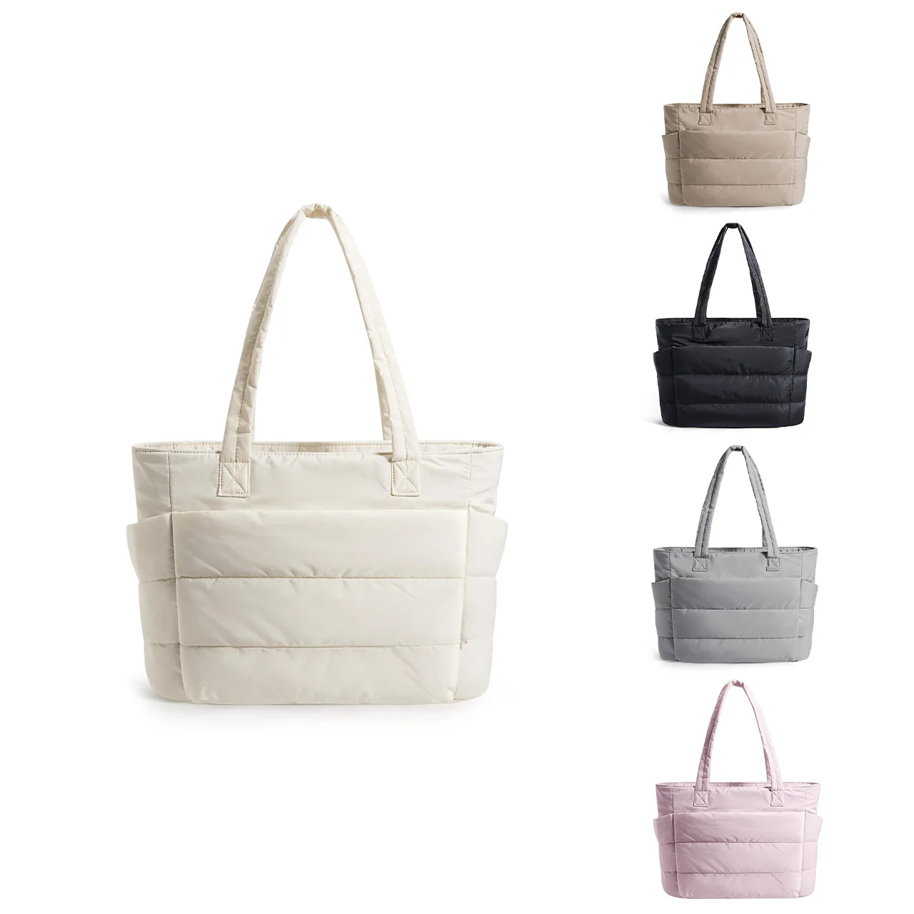 Women's Bag Large Capacity Solid Color Tote Bag Versatile Ha