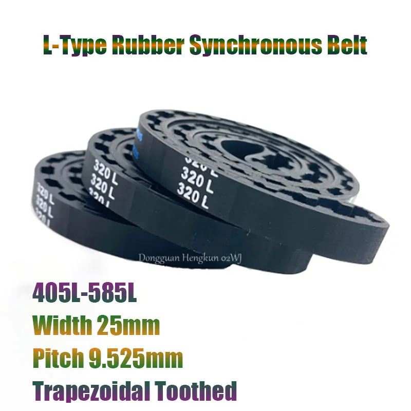 

L Synchronous Belt Closed Loop Rubber Timing Belt Trapezoid Pitch 9.525mm Width25mm 405L-408L-412L-416L-420L-424L-427L-430L-585L