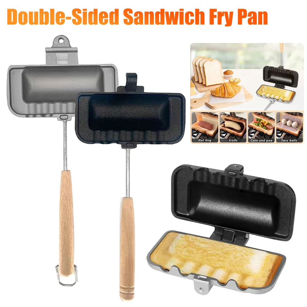 Double-Sided Sandwiches Fry Pans Pan Non-Stick Kitchen Toast Omelets Baking Tray for Bread Toast Breakfast Machine Pancake Maker