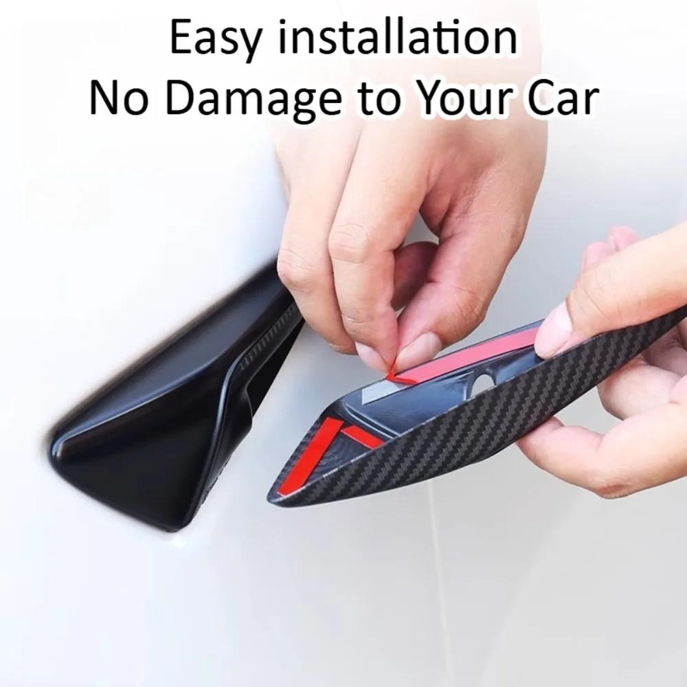 Carbon Fiber Cameras Covers Trim For Tesla Model Y 3 S X Refreshed Body Exterior Sticker Protector Car Accessories Decor Styling view 3