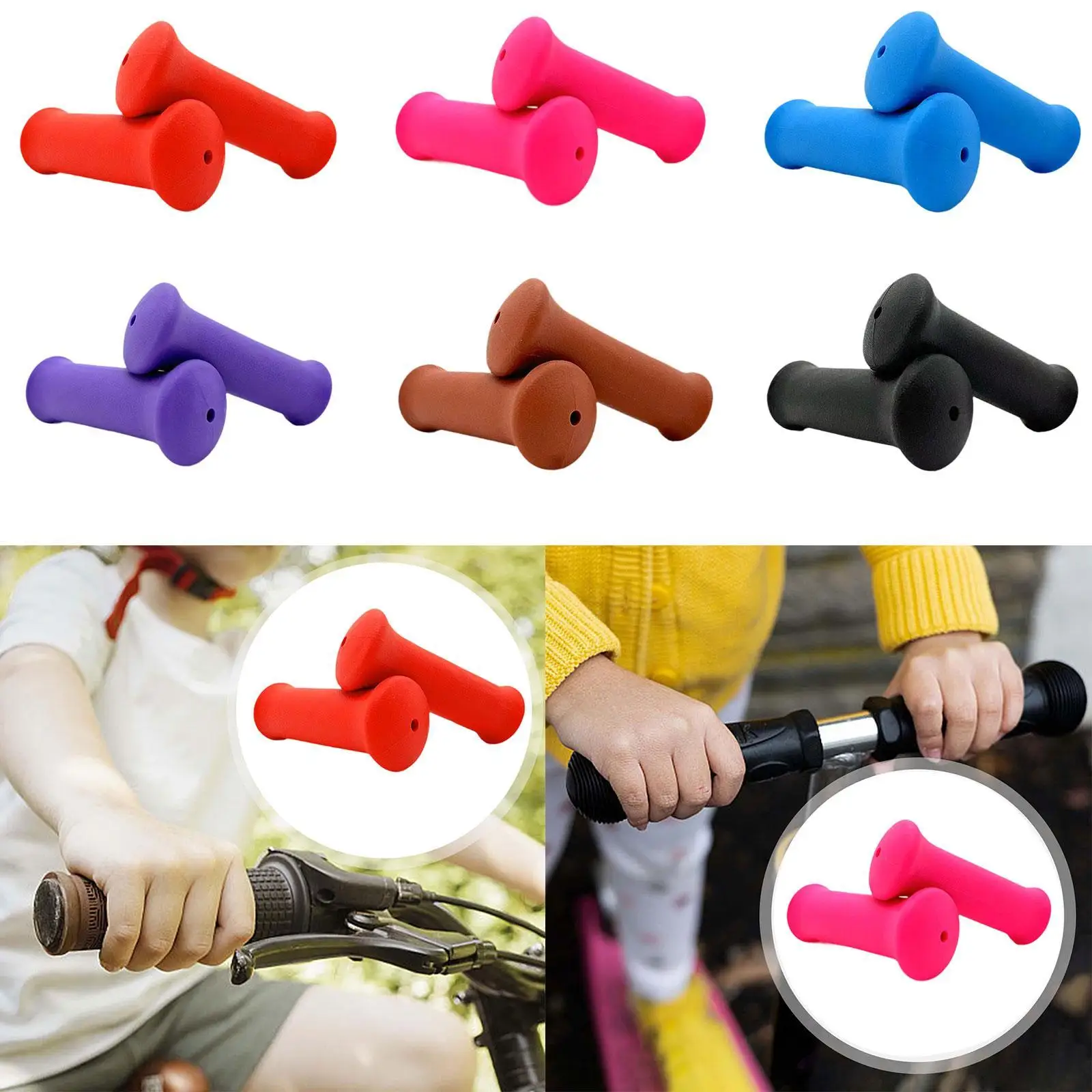 2 pièces enveloppe de guidon de vélo 22mm poignées de guidon de vélo pour enfants pratiques et souples, pour vélos d'enfants vélos d'équilibre vélos de montagne