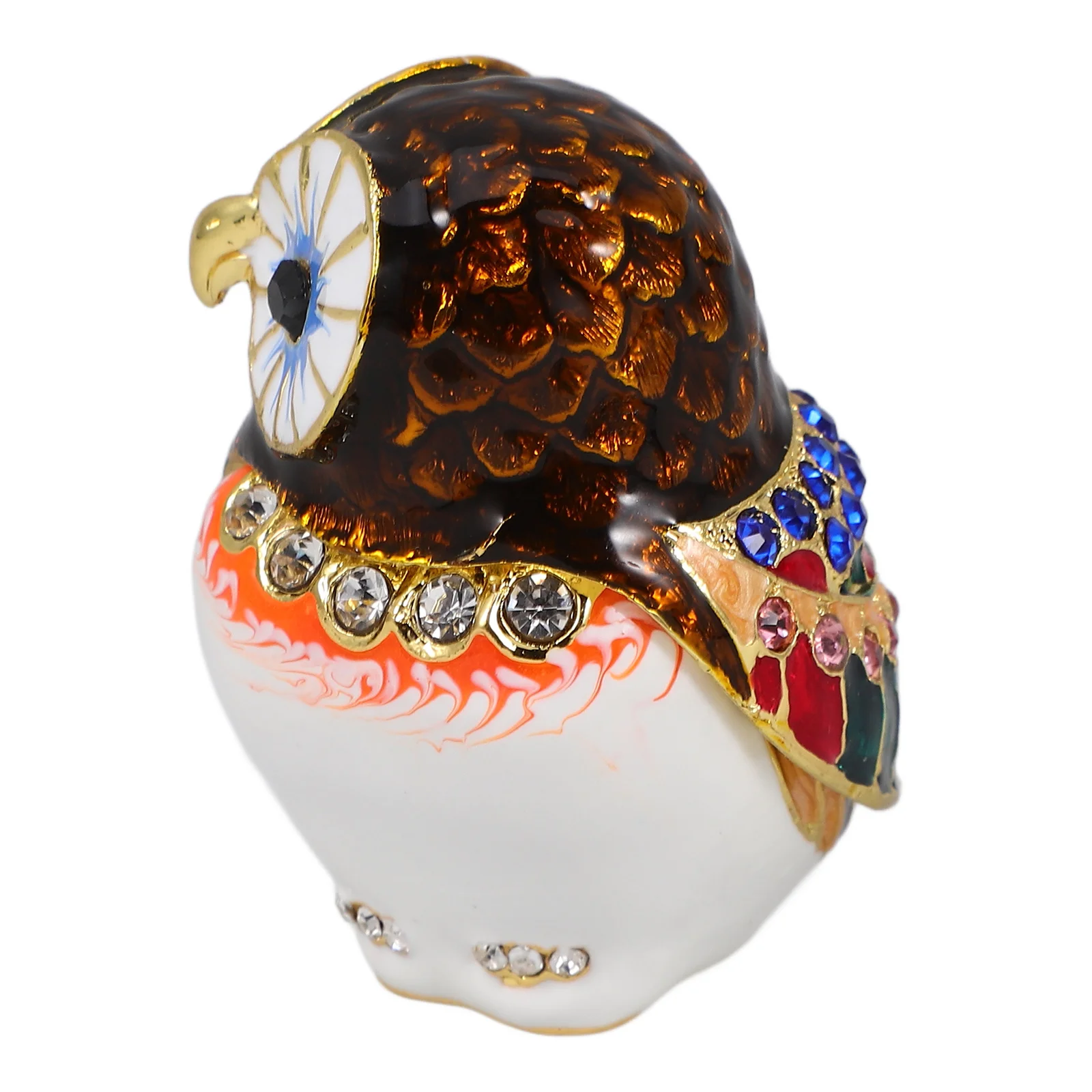 

Jewelry Storage Box Owl Trinket Case Small Size Light Weight Ring Bracelet Earrings Holder Tin Alloy Gift Packaging