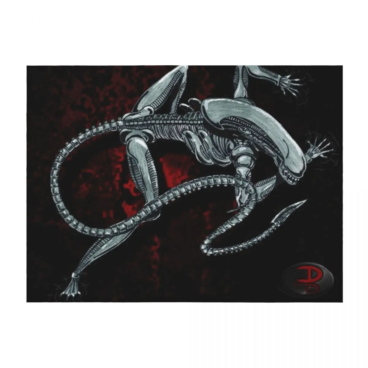 

Xenomorph (DmNerdArtist) Throw Blanket Furry Plush Multi-Purpose Nap Blankets