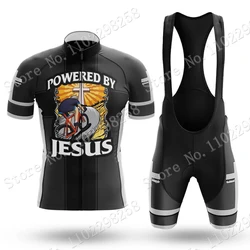 2023 Powerouge By Jesus Men Cycling Jersey Set Summer Bicycle Clothing Road Bike Shirts Suit Bicycle Bib Shorts MTB Ropa Maillot