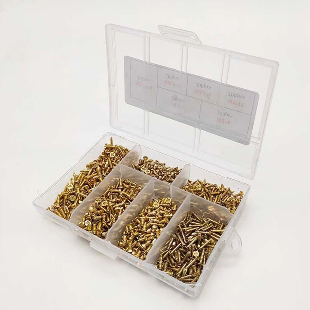 Self Tapping Screws For Phillips Type 1200pcs Carbon Steel Countersunk M2 M2.5 for Mini Electronic Casings Wooden Models