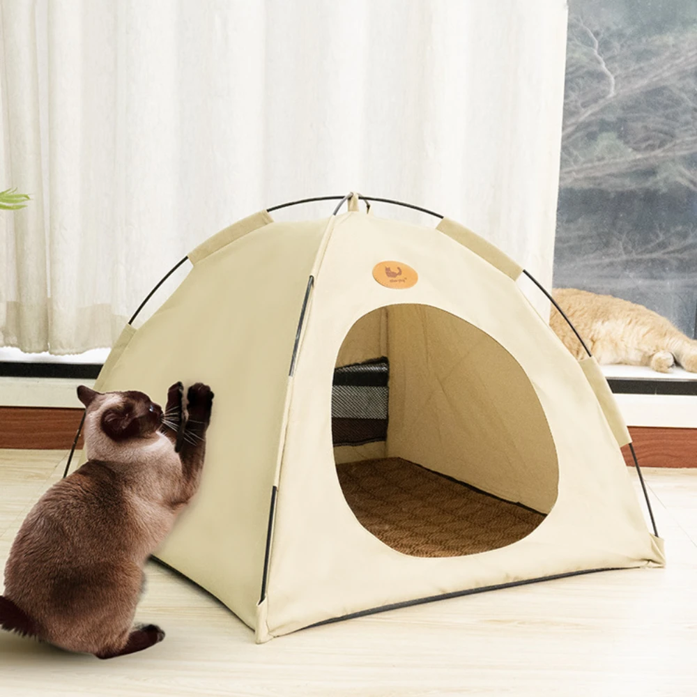 Casa  gatos callejeros al aire libre, plegable, sin instalación, tienda  mascotas, cama portátil  viajes, cama
