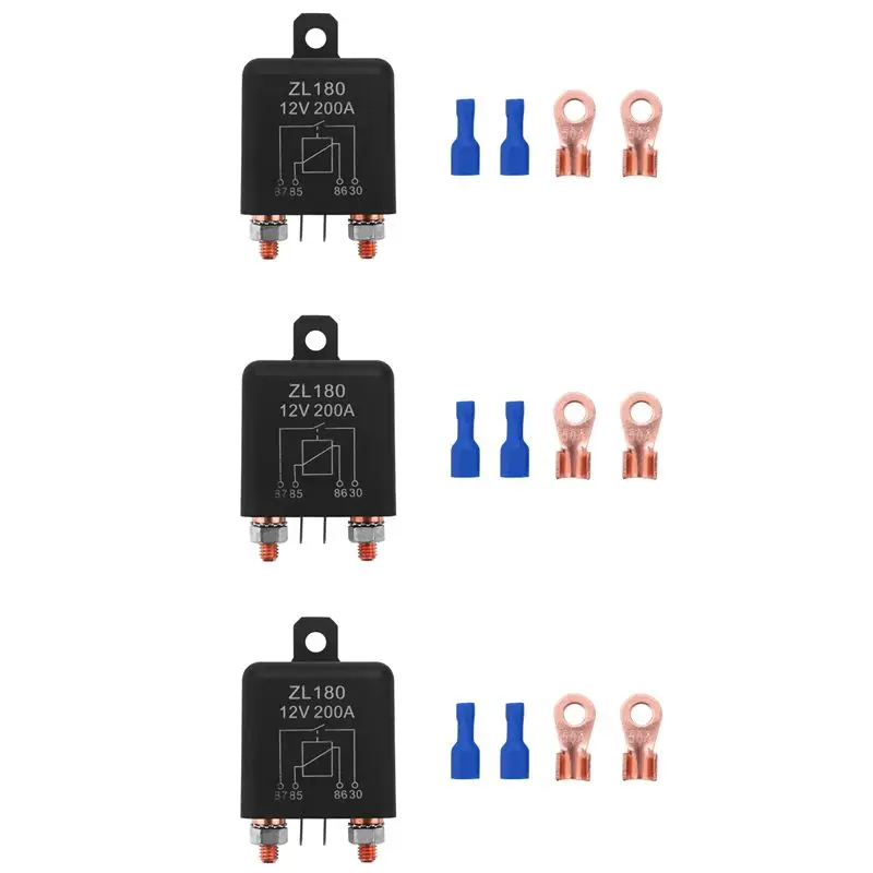 

Unusual 12V 200A Relay Car Truck Engine Automobile Boat Car Starter Heavy Duty Split Charging ZL180 With 2 Pin Footprint [3 Set]