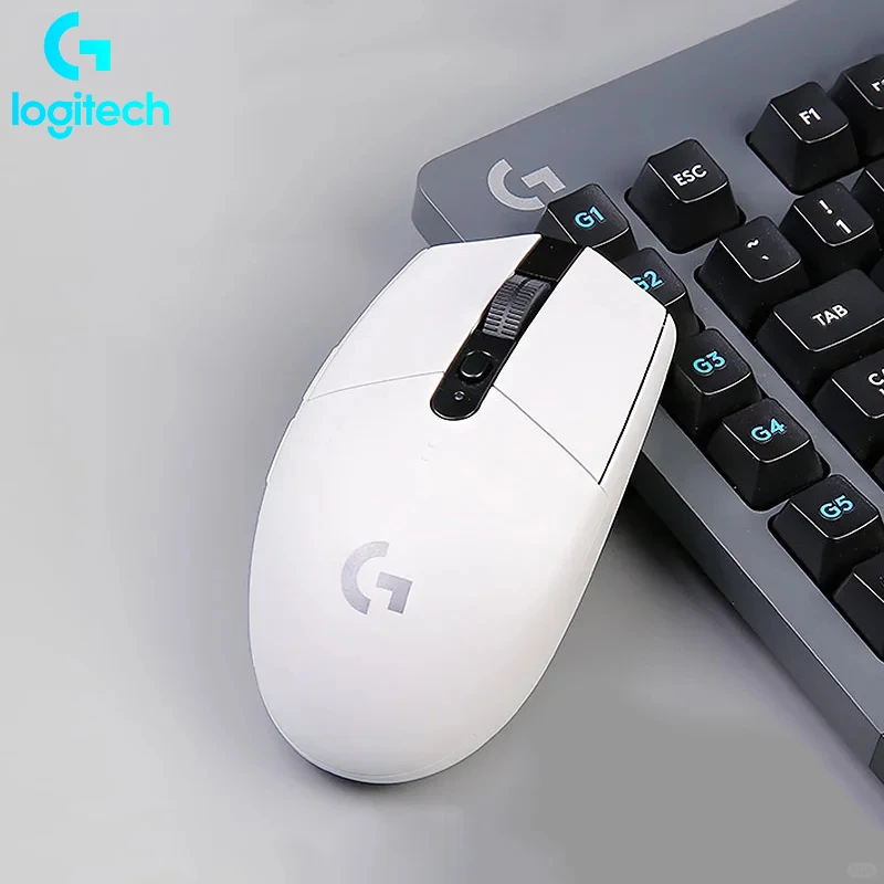 لوجيتك G304/G305 ماوس ألعاب لاسلكي خفيف الوزن مستشعر HERO 12K DPI، 6 قابل للبرمجة لـ FPS/MOBA/MMO/RPG/CS2