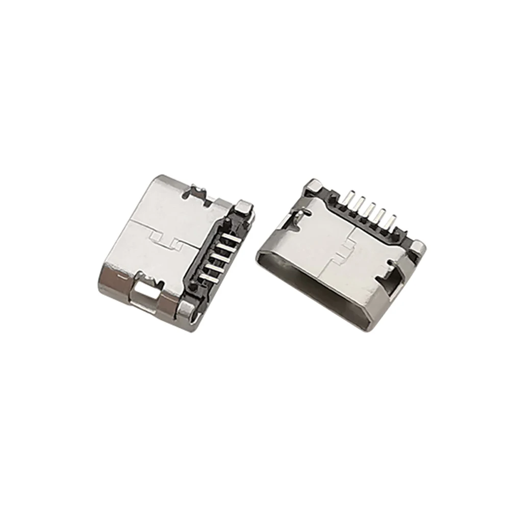 50Pcs Micro USB Connector 5 Pin SMD Micro-USB Female Jack Socket Adapter For Android Phone Data Connector