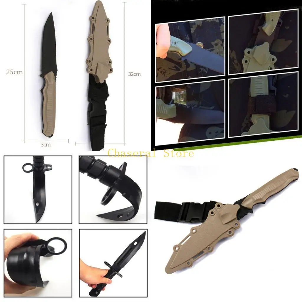 

E7CE Rubber Trainer Knife Combat for Halloween Gift Cosplay Supplies