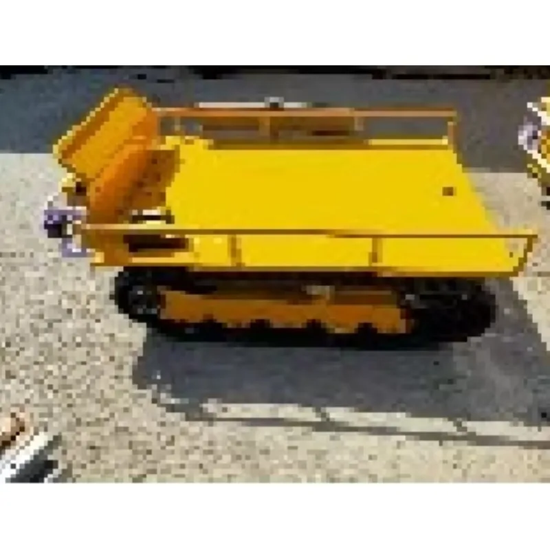 Agricultural Machinery Maximum Load Capacity 1000kg Remote-controlled Flatbed Transporter Electric Start Rubber Track Carrier