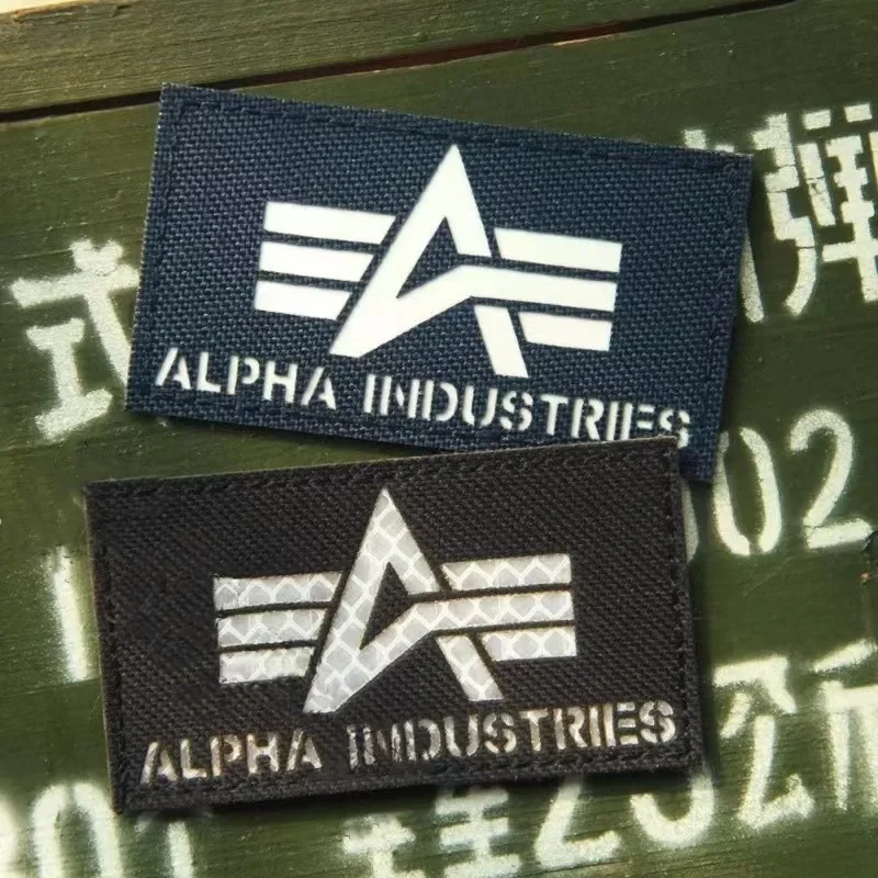 ALPHA Industries Morale Badge Reflective Hook and Loop Patches Tactical Armband Outdoor Equipment Backpack Decoration Stickers