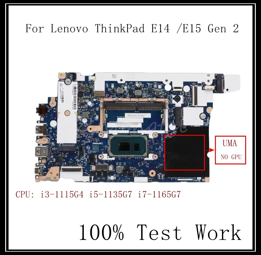 

For Lenovo ThinkPad E14 E15 Gen 2 Laptop Motherboard GE4B0 66GE5B0 NM-D011 DDR4 UMA With i3 i5 i7 11th gen CPU 100% Test Work