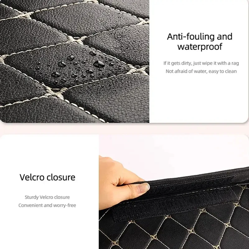 30 سنتيمتر صندوق تخزين صندوق السيارة سيارة بولي Leather الجلود جذع صندوق تخزين سيارة متعددة الاستخدام تخزين سيارة جذع حقيبة صندوق تخزين السيارات سيارة الداخلية