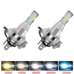 2 sztuk H4 H7 H11 H8 H1 H3 H6 LED żarówka reflektora samochodu wiązka 24V 12V 80W wysokiej mocy Auto światło przeciwmgielne u nas państwo lampy 6000K 8000K Headlampt 20000LM